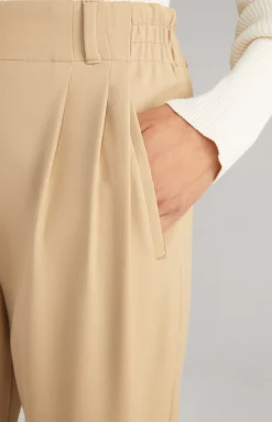 Twill Trousers in Beige
