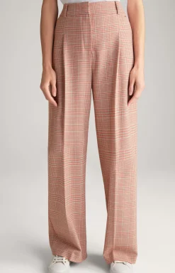 Twill trousers in Beige/Red Check