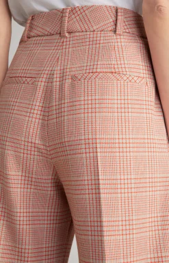Twill trousers in Beige/Red Check