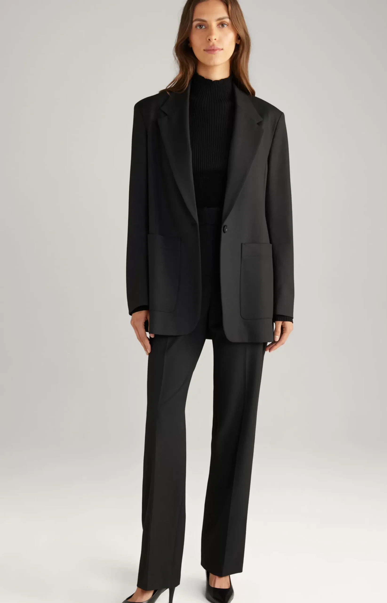 Twill Trousers in Black