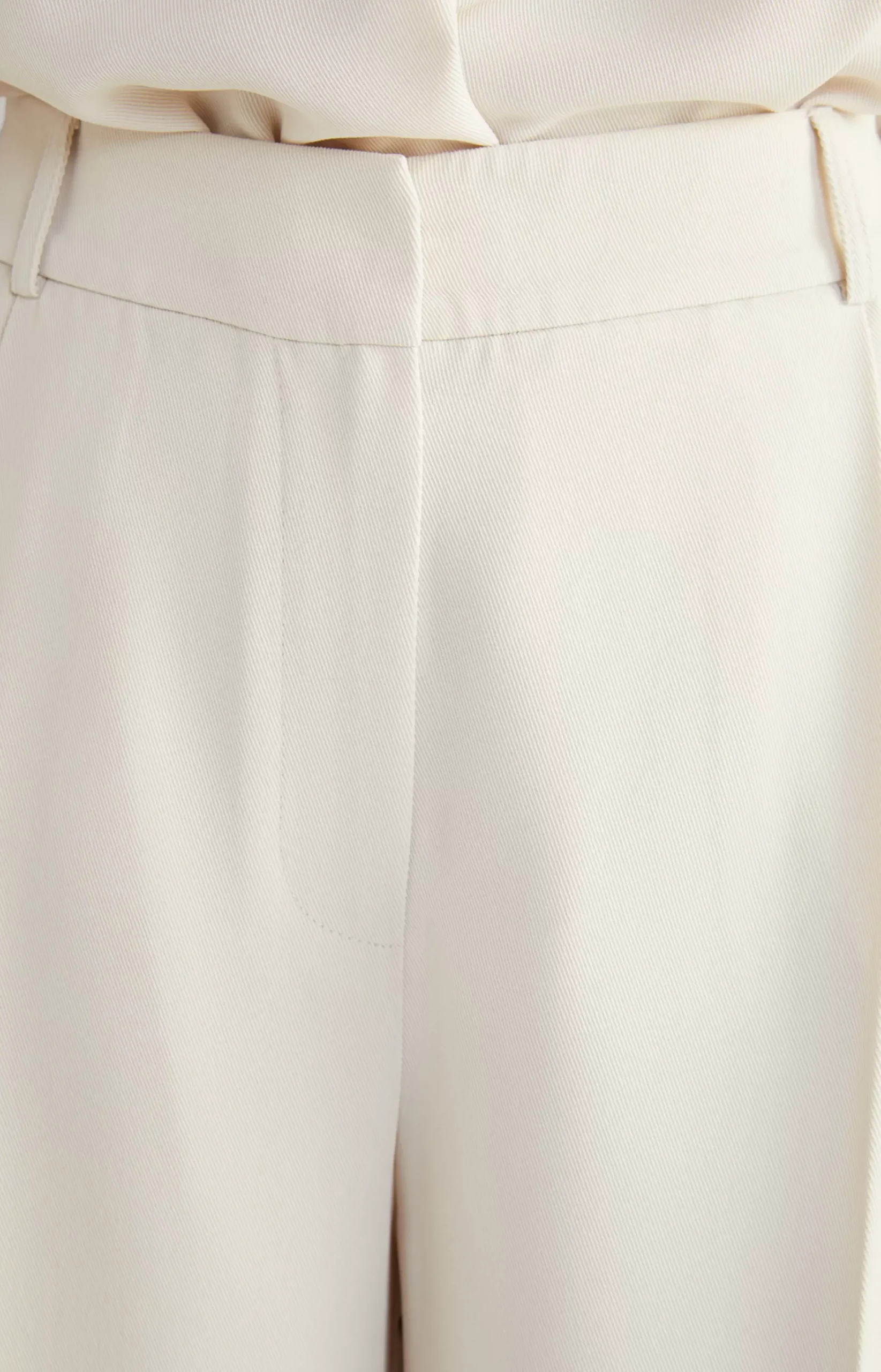 Twill Trousers in Cream