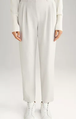Twill Trousers in Grey/Beige