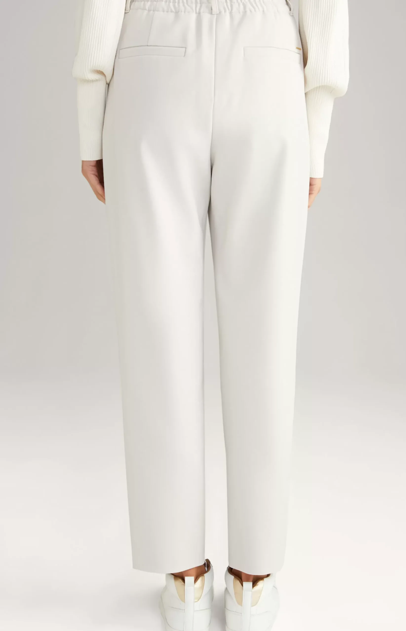 Twill Trousers in Grey/Beige