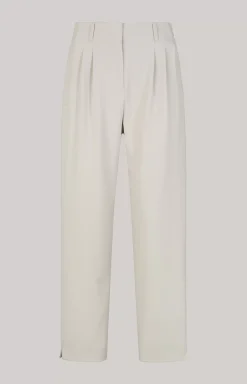 Twill Trousers in Grey/Beige