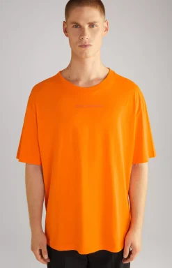 Unisex Cotton T-Shirt in Neon Orange