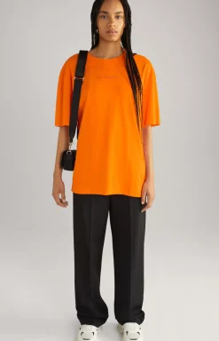 Unisex Cotton T-Shirt in Neon Orange
