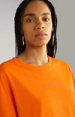 Unisex Cotton T-Shirt in Neon Orange