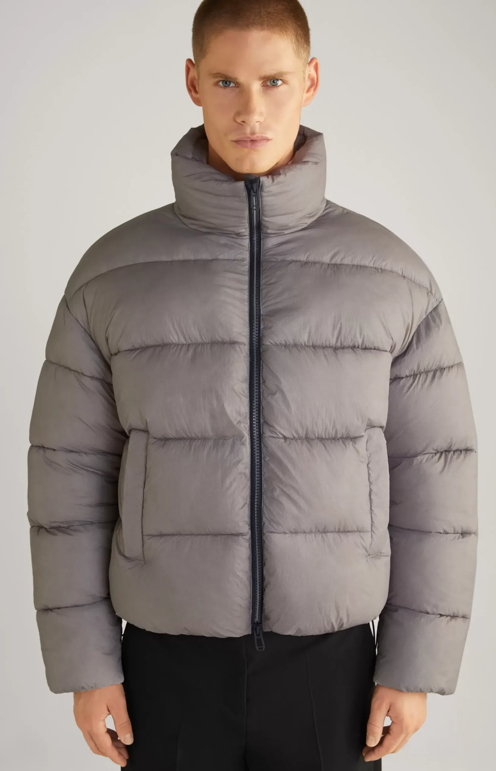 Unisex Quilted Jacket in Grey