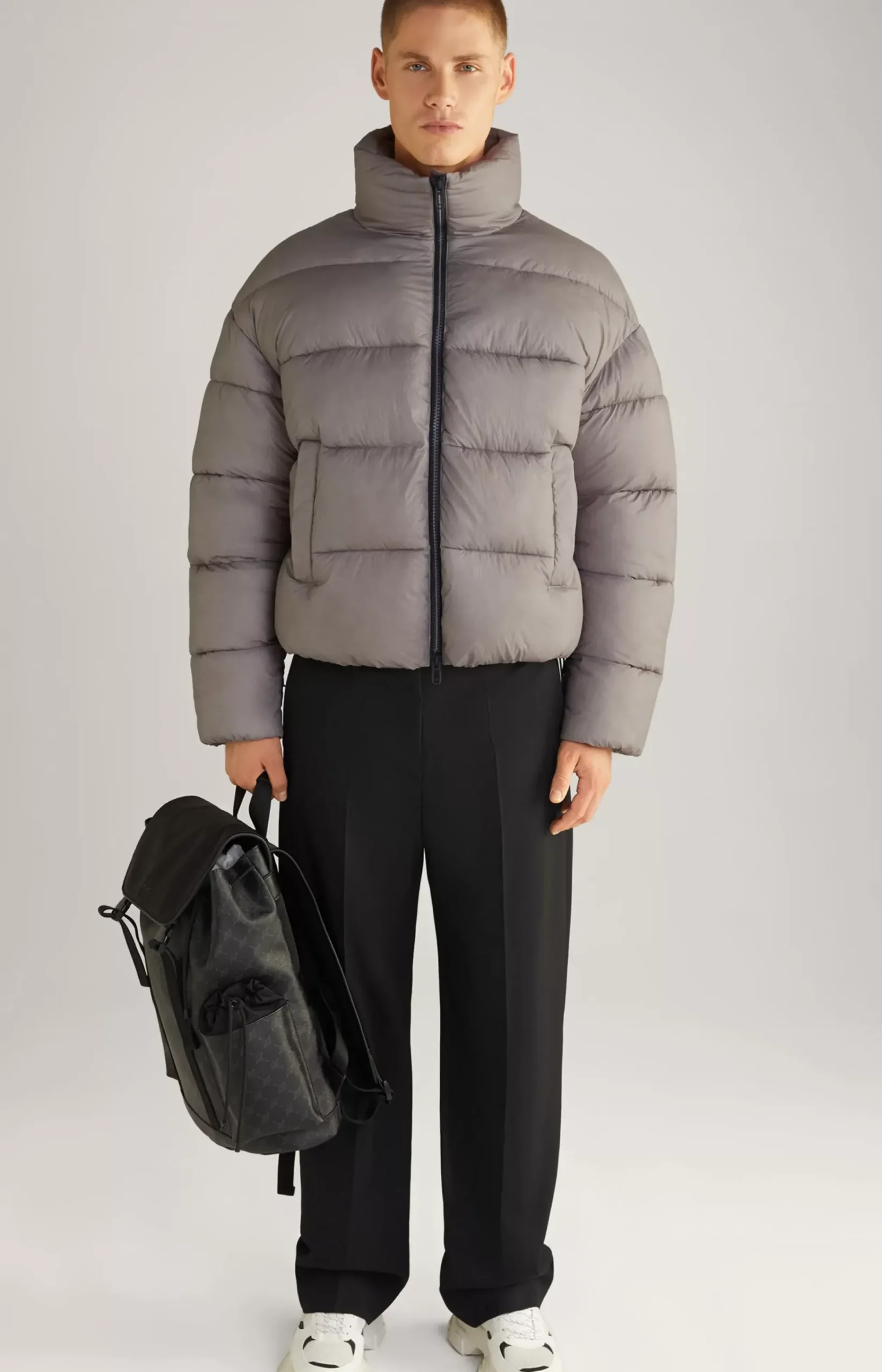 Unisex Quilted Jacket in Grey