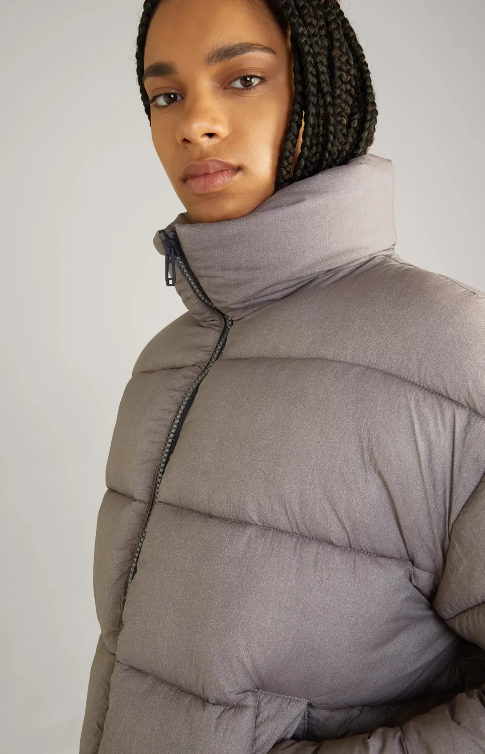 Unisex Quilted Jacket in Grey