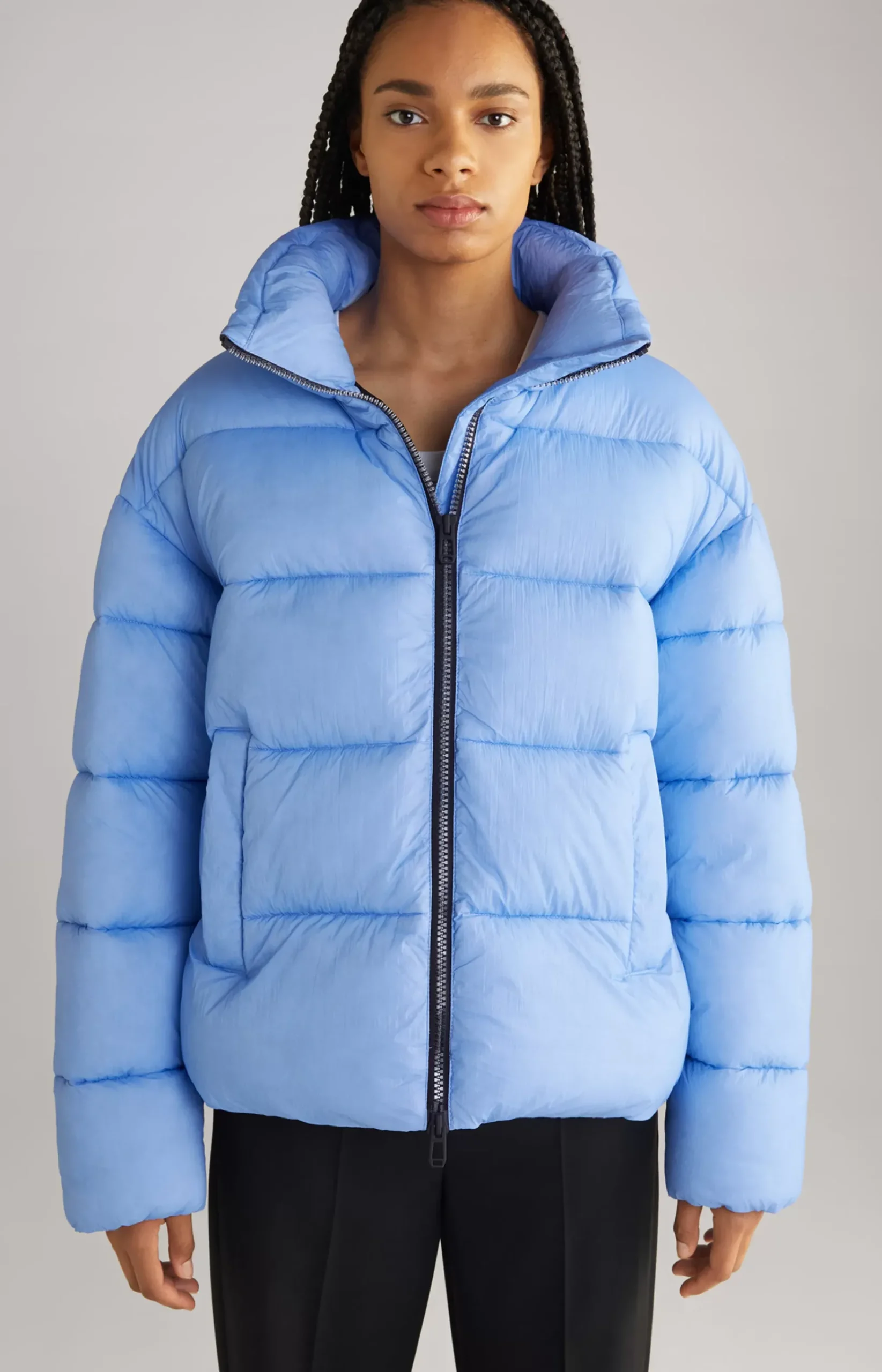 Unisex Quilted Jacket in Light Blue