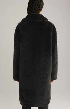 Unisex Teddy Fur Coat in Black