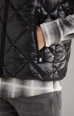 Vanor Nylon Quilted Vest in Black