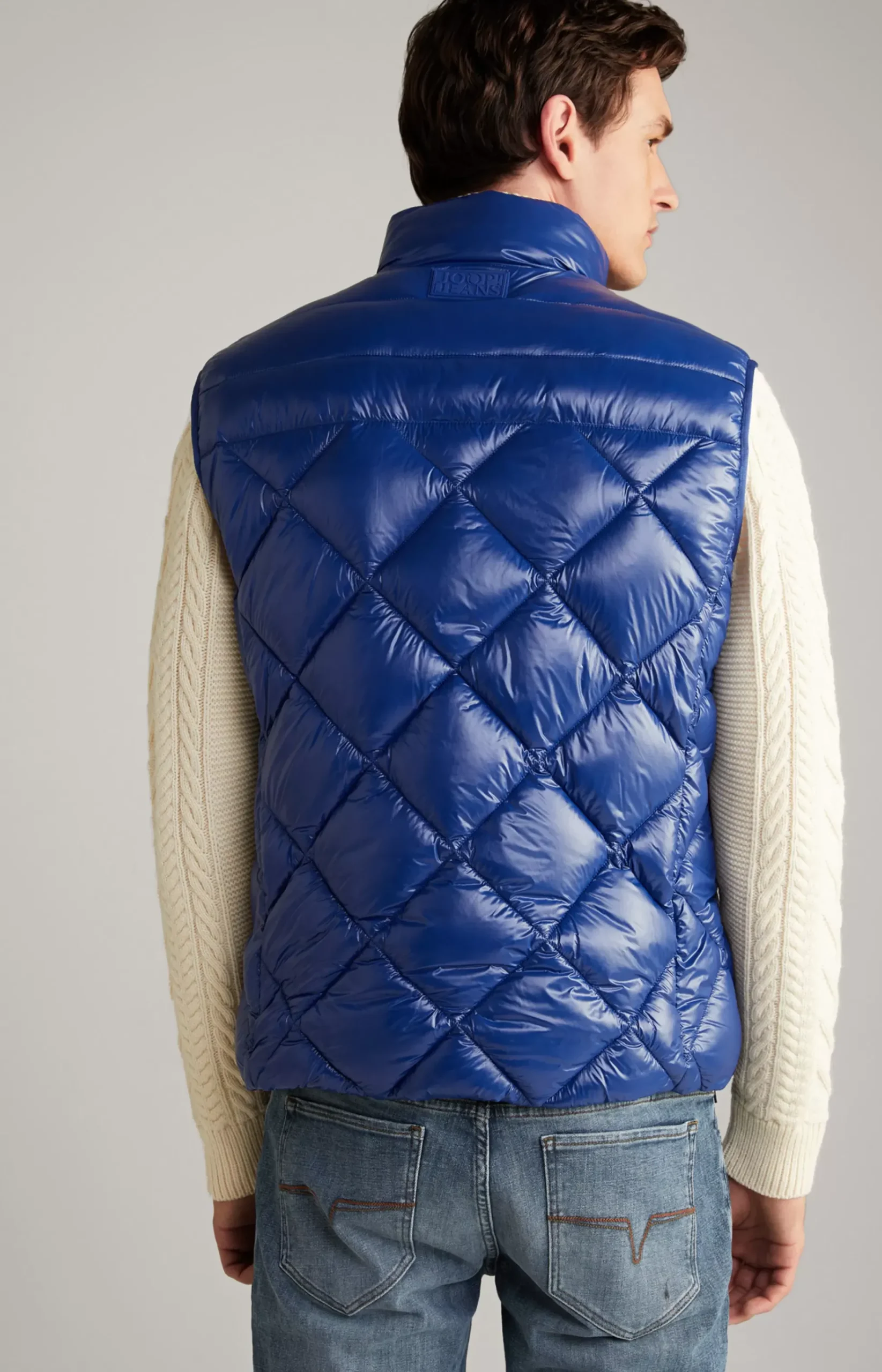 Vanor Quilted Nylon Waistcoat in Blue