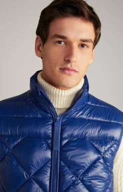 Vanor Quilted Nylon Waistcoat in Blue