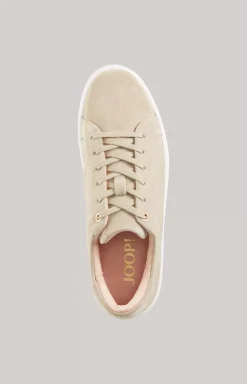 Velluto Stampa New Daphne Trainers in Beige