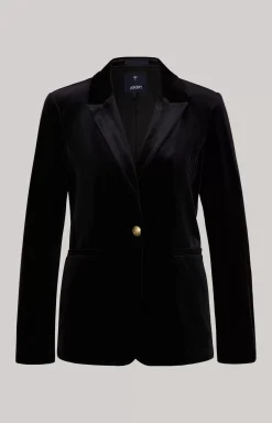 Velvet Blazer in Black