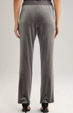 Velvet Trousers in Grey