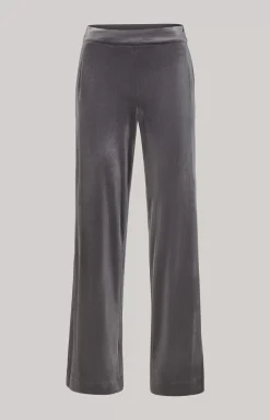 Velvet Trousers in Grey