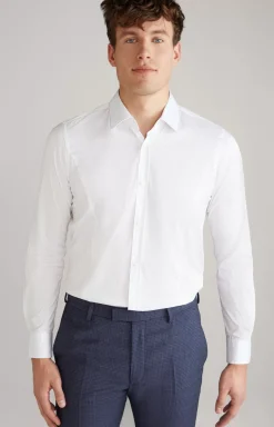 Victor Stretch Cotton Shirt in White