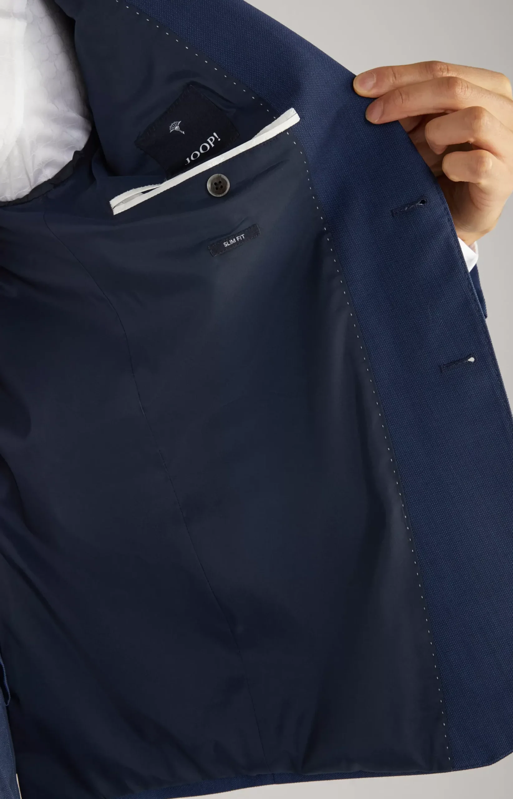 Virgin Wool Herby Modular Jacket in Blue melted
