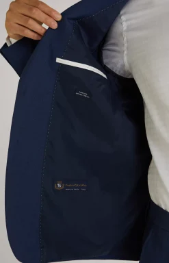 Virgin Wool Herby Modular Jacket in Blue melted
