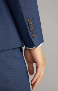 Virgin Wool Herby Modular Jacket in Blue melted