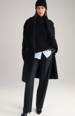 Virgin Wool Mix Jumper in Black