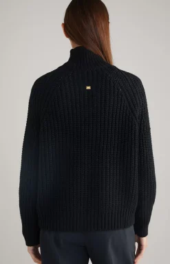 Virgin Wool Mix Jumper in Black