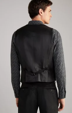 Weazer Velvet Vest in Black