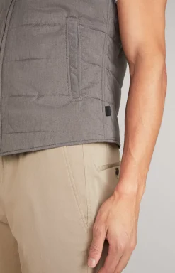 Wilmot Quilted Waistcoat in Dark Beige