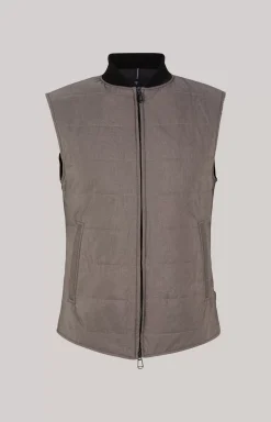 Wilmot Quilted Waistcoat in Dark Beige