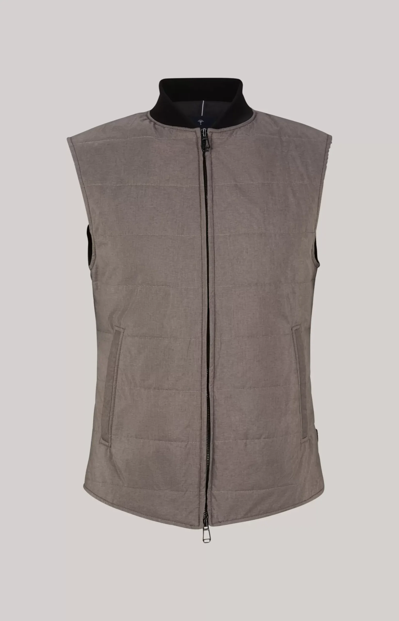 Wilmot Quilted Waistcoat in Dark Beige