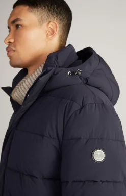 Winsten Quilted Coat in Dark Blue