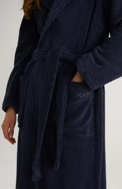 Women’s bathrobe in dark blue