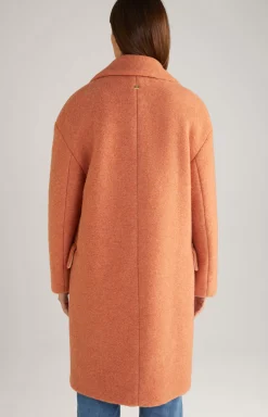 Wool Blend Coat in Terracotta