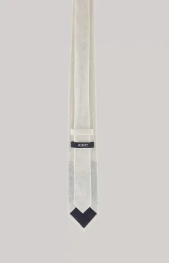 Wool Blend Tie in Off-white