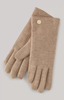 Wool Gloves in Beige Melange