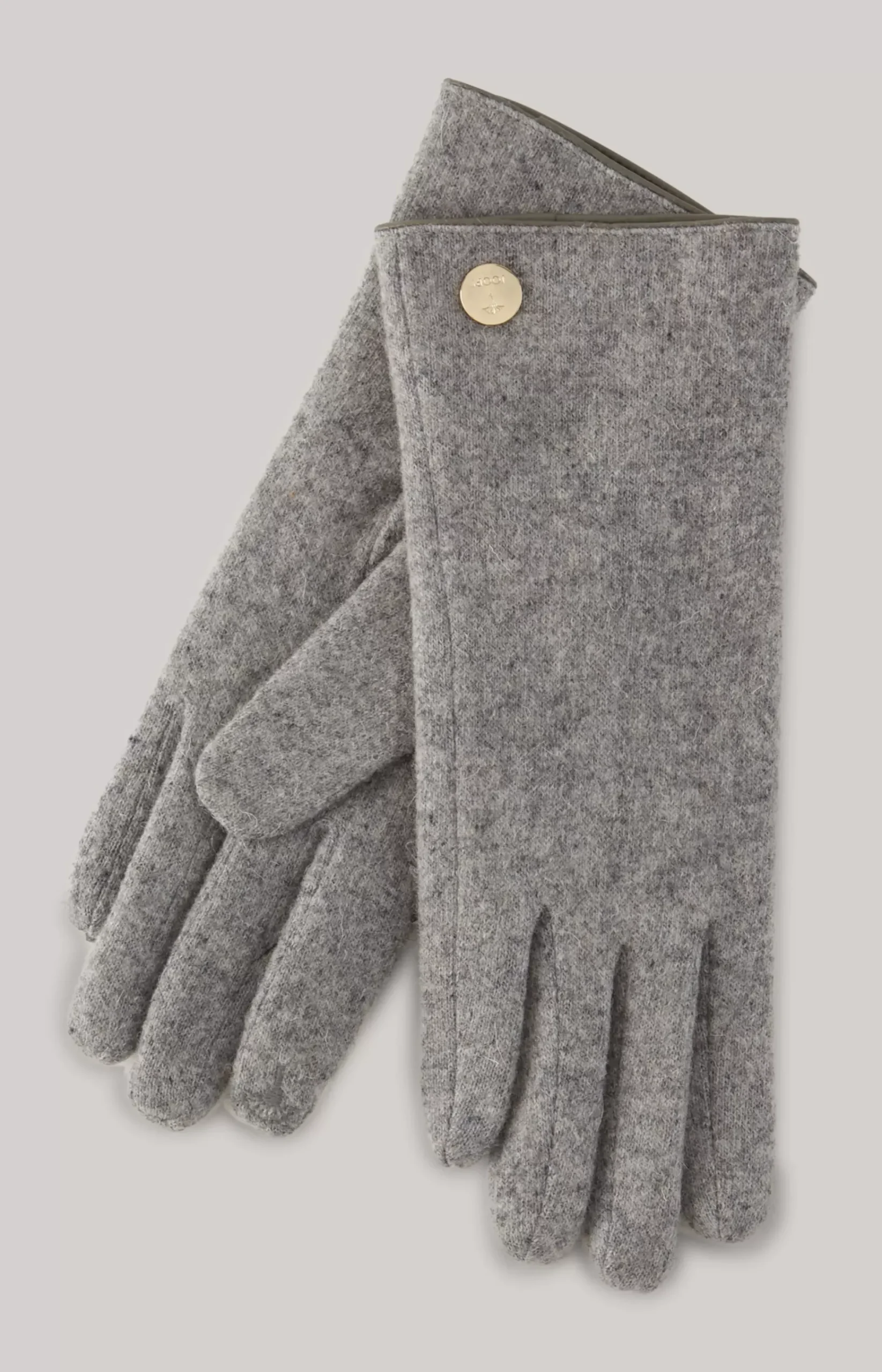 Wool Gloves in Grey Marl