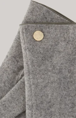 Wool Gloves in Grey Marl