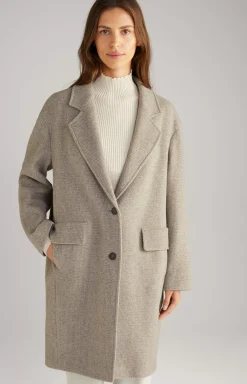 Wool Mix Coat in Greige