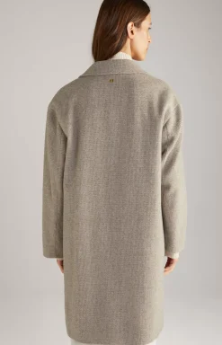Wool Mix Coat in Greige