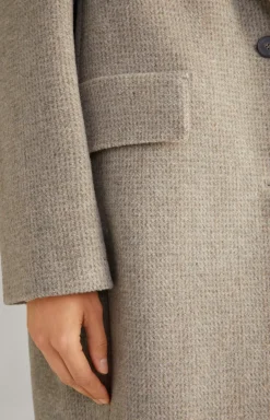 Wool Mix Coat in Greige