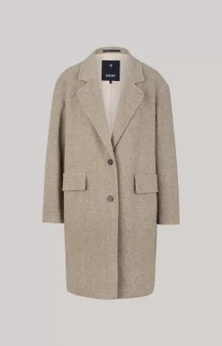 Wool Mix Coat in Greige