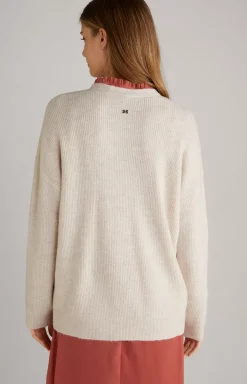 Wool Mix Pullover in Light Beige