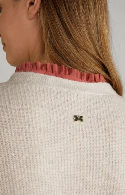 Wool Mix Pullover in Light Beige