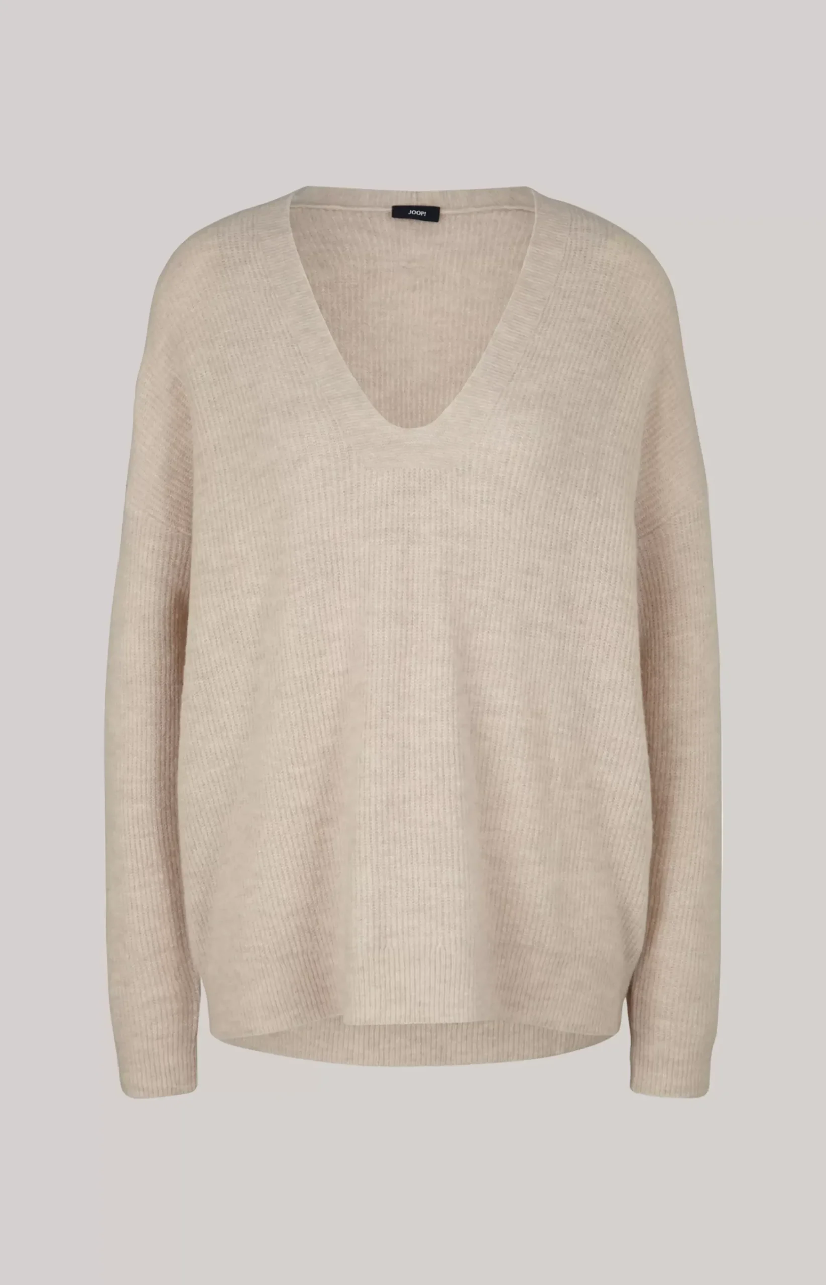 Wool Mix Pullover in Light Beige
