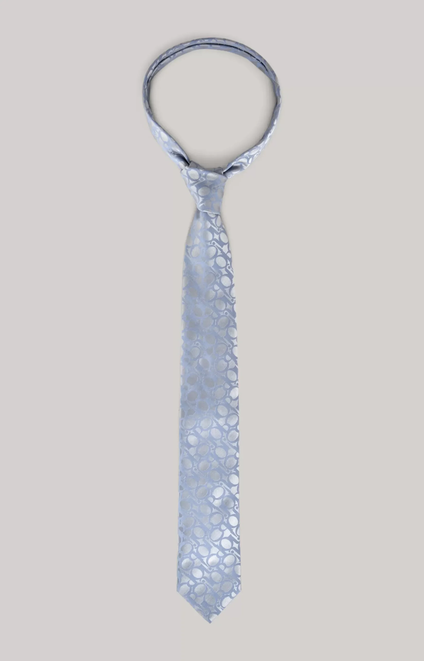 Wool Mix Tie in Blue-Grey