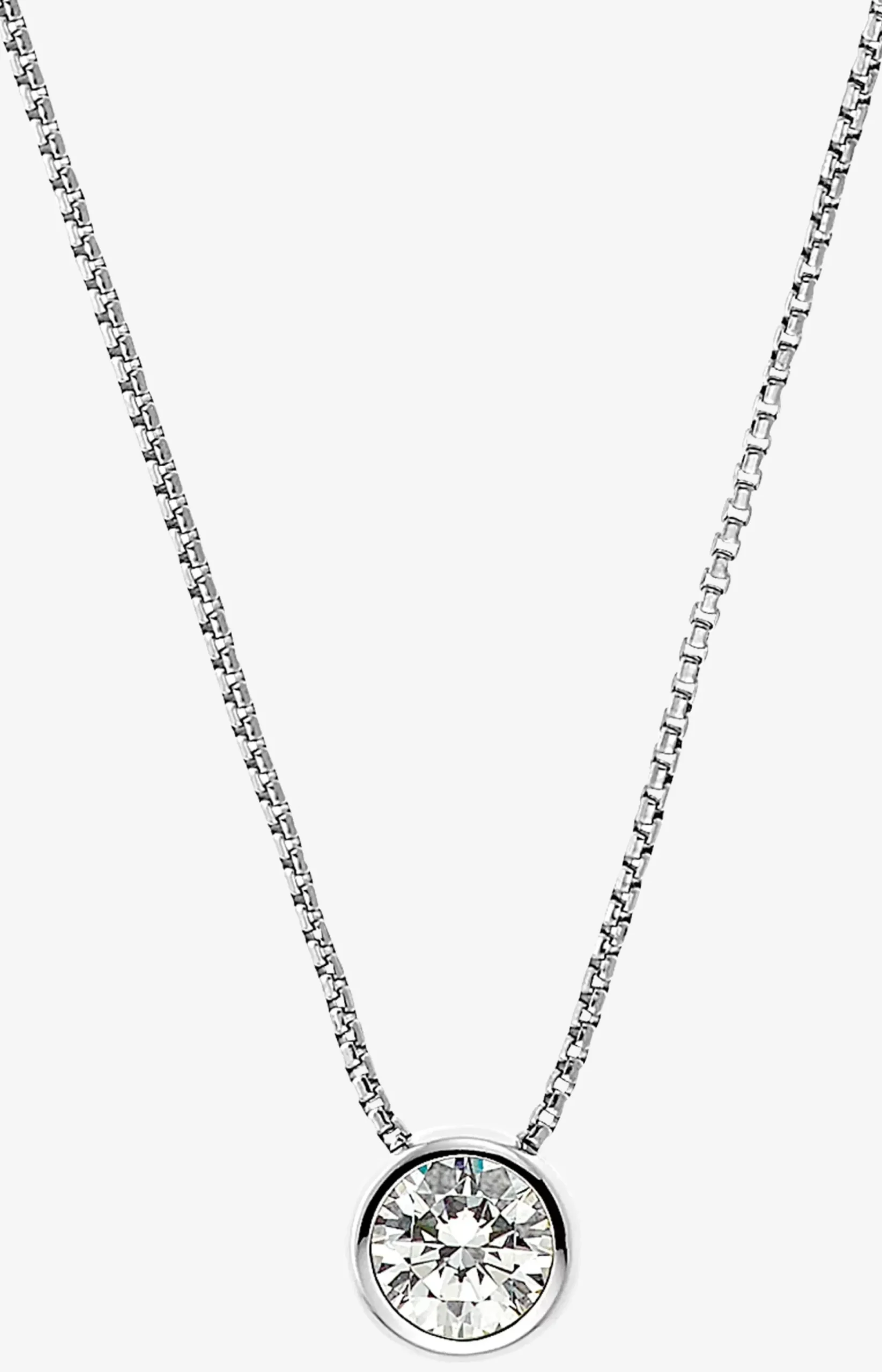 Zirconia necklace in silver