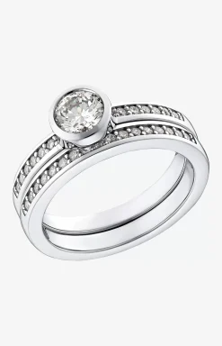Zirconia ring in Silver